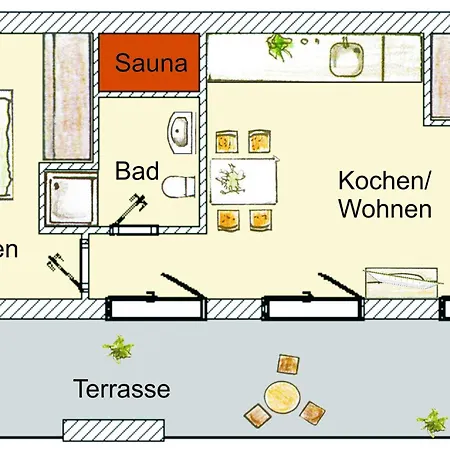 Brise Stadtvilla Blumenhof App 02 公寓 塞巴特黑灵斯多夫